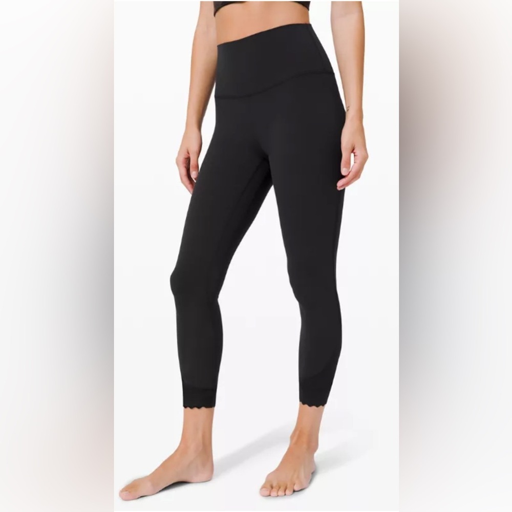 Lululemon Athletica Scalloped Black Leggings